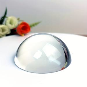 TEMU 투명한 유리로 제작된 반구형 종이 받침, 확대 효과 강화, 종이 및 책 고정용, 데스크탑 장식품으로 사용