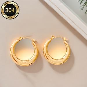 TEMU 2개 스테인레스 스틸 호프 귀걸이 - 하이포알러겐, 우아하고 다재다능, 일상 착용 또는 선물로 완벽, 이상적인 어머니의 날 선물, 일상 귀걸이 | 우아한 호프 귀걸이 | 내구성 귀걸이