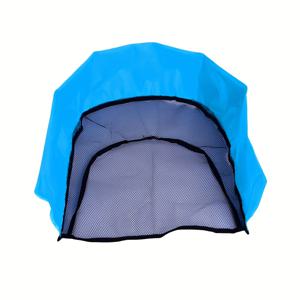 TEMU 풀 누들 의자 튜브용 파란색 및 검은색 메시 네트 랩 아라운드 디자인