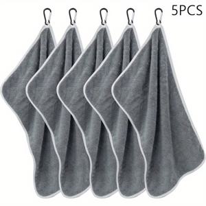 TEMU 5/ 2/ 1개 코랄 플리스 마이크로화이버 캠핑 타월, 30x48cm|11.8x18.8인치, 소형 타월, 300gsm 빠른 건조 여행용 타월, 야외 사이클링 하이킹 욕실용 걸기 쉬운 스포츠 타월