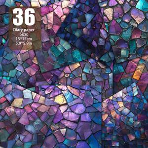 TEMU 기하학적 염색 조각 패턴 스크랩북 용지, 수제 종이, 인사말 카드, 정크 저널, 빈티지 다이어리, 배경 카드 매트, 메모리 앨범, 배경 장식 제작에 적합한 재료 용지