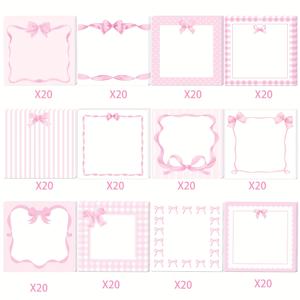 TEMU Bowknot 테마 스티커 노트 노트 pad 자체 접착 쓰기 메모 패드 사무실 학교 기구 파티 용품