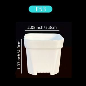 TEMU 20개 세트 화이트 플라스틱 사각 씨앗 재배 화분 - 배수구 포함, 내구성 강한 경량 실내/외용 식물 화분, 대형 받침대, 다육식물, 허브, 모종, 선인장, 고사리에 적합 - 발코니용 튼튼한 트레이