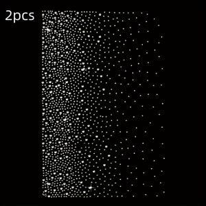 TEMU 2개/4개 세트, 핫프레스 화이트 라인스톤 스티커, 의류, 재킷, 스커트에 적합, 정교한 레이스 스타일 반짝이는 열전사 패치, 발레 의상, 체조복, 우아하고 패셔너블한 장식 스티커