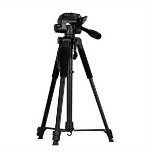 TEMU 1개 55-162cm 블랙 휴대용 카메라 삼각대, 스마트폰 및 망원경 다목적 유니버설 스탠드, 버블 레벨 포함, EVA 스펀지 그립, 360° 회전 팬 틸트, 다양한 각도 사용 가능, 2단계 높이 조절 미끄럼 방지 충격 흡수 다리, 사진 촬영/동영상 녹화, 여행, 셀카, 야외 관찰 등 멀티 씬 활용