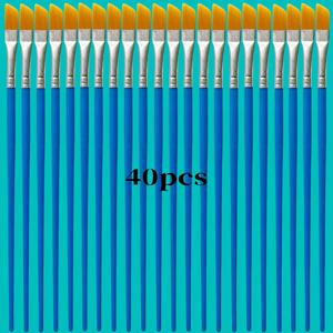 TEMU 나일론 브러쉬 모이로 제작된 40개 앵글 아트 브러쉬 세트. 캔버스, 수채화, 아크릴, 유화에 적합하며, 및 공예에 완벽합니다. 생생한 색상으로 전문적인 예술용으로 사용할 수 있습니다.