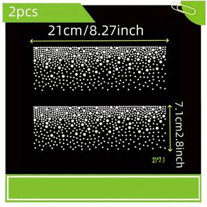 TEMU 2개/4개입 - 폴카 도트 디자인의 핫 멜트 라인스톤 세트, 의류, 재킷, 스커트 및 쿠션 장식용 유리 라인스톤. 정교한 레이스 스타일의 반짝이는 열전사 추가 장식, 발레 의상 및 체조복을 위한 우아한 스티커