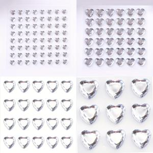 TEMU 129개/4개 빛나는 아크릴 하트 스티커 - 자체 접착 보석 스티커, 라인스톤 스티커, DIY 공예 - 손톱 꾸미기, 몸에 화장, 축제 - 공예 애호가 및 DIY 애호가에게 완벽한 선물 - 파티 및 휴일 장식에 이상적 6mm/10mm/12mm/18mm