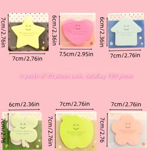 TEMU 별, 하트, 화살표, 꽃, 네잎 클로버, 사과 모양의 재미있는 라벨 30개입 세트. 메모, 선물 장식, 다이어리 꾸미기에 적합합니다.