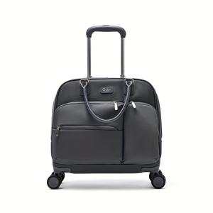 TEMU 17인치 퀼팅 소프트 쉘 노트북 (텔레스코픽 핸들 포함) - 비즈니스 및 여행에 스타일리시하고 기능적