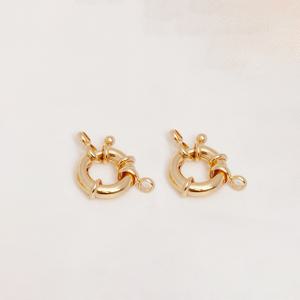 TEMU 2개 구리 14k 금도금 스프링 O-링 클라스프, 폐쇄형 루프 팔찌 목걸이 커넥터 스프링 클라스프, DIY 팔찌 액세서리 제작용 주얼리 소품