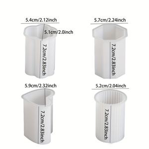 TEMU 4개 실리콘 양초 몰드 키트 - 다기능 하트, , 고양이 발, 기하학적 원통 디자인, 양초 제작, 레진 공예, 홈 데코레이션에 적합 - 미술 및 공예 실리콘 몰드, 전원 불필요