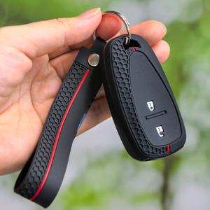TEMU 쉐보레 리모트 키 포브 케이스 키체인 실리콘 자동차 키 커버 쉘 보호 키 홀더 오거나이저 키링 Onix 2023/Bolt EV 2023/Volt 2018/Cruze/Spark/ado/Camaro/Aveo/Sonic/Captiva용