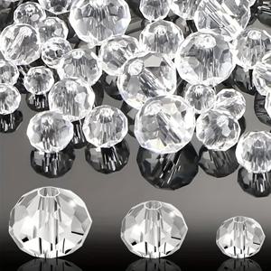 TEMU 3/ 4/ 6/ 8mm 1200/ 1200/ 800/ 650개 투명 화이트 오스트리아 각진면 수정 인조 구슬 루즈 스페이스드 비즈 주얼리 제작 DIY 팔찌 액세서리