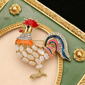 TEMU 치킨 라인스톤 브로치, 남녀 공용 핀, 다용도 패션 액세서리