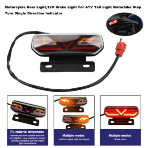 TEMU 오토바이용 12V LED 후방등 1개 (브레이크등, 테일등, 방향지시등 포함)