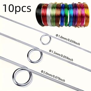 TEMU 생생한 와이어 10롤, 프로젝트, 식물, 정원 가꾸기 및 조각에 적합. 각 롤은 5M(16.4Ft) 길이이며, 수제 공예, 조각 재료, 창의 미술, 부드러운 금속, 고품질 금속, 내구성 있는 와이어, 와이어 롤에 완벽합니다.
