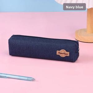 TEMU 빈티지 옥스포드 천 필통, 간편한 디자인, 튼튼한 소재, 화장품, 사무용품 및 수납에 적합, 고등학교 정리함, 동전 홀더, 필통