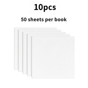 TEMU 10팩 (500장) 투명 스티커 메모지 - 잔여물 없는 강력 접착제, 사무실/학교/다이어리/달력용 - 투명 습식 사용 가능, 강력 고정 사각형 메모지