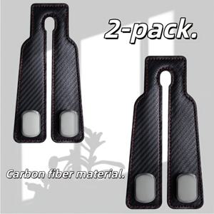 TEMU 차량용 시트 후크 홀더 2세트, 카본 파이버 텍스처 인조 가죽, 숨겨진 다기능 차량 헤드레스트 수납 후크, 레드 스티칭. 범용 차량 후크 홀더. 차량 내 물병 및 가방 수납