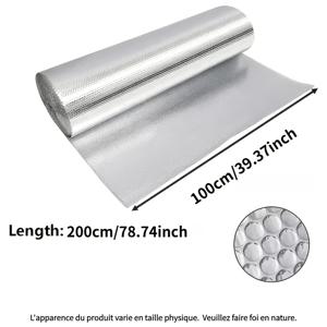 TEMU 알루미늄 호일 단열 패드 - 반사 단열 장벽, 방화 후드 및 벽 라이닝, 소음 감소 및 온도 조절, 내구성 있는 단열 패드 | 오래 지속되는 단열, 고강도 장벽층, 직접 절단 가능, 쉬운 설치