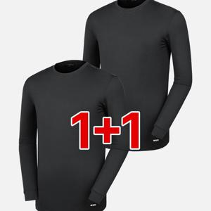 TEMU [1+1] 남성 기모 만능 히트텍 긴팔 라운드 티셔츠 히트업(KP4OP3LT064M)