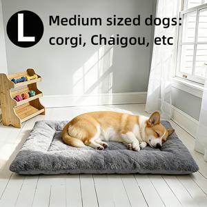 TEMU 3689명의 강아지 애호가가 선택한 98개국에서 판매되는 강아지를 위한 완벽한 선물. 펫 매트, 강아지 침대, 강아지 하우스, 겨울용 따뜻한 펫 침대, 펫 켄넬. 부드럽고 편안한 플러시 원단과 두꺼운 충전재로 제작. 소형, 중형, 대형 강아지를 위한 세 가지 사이즈로 제공. 세척이 용이함. 강아지 크레이트 매트, 켄넬 매트, 펫 침대 패드