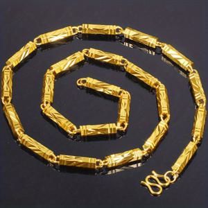 TEMU 1pc 성격 육각형 목걸이는 황금 도금 쇄골 횡포 한 금 남자 목걸이를 퇴색하지 않습니다