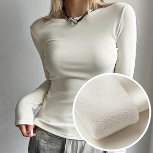 TEMU 솔리드 컬러 라운드넥 티셔츠