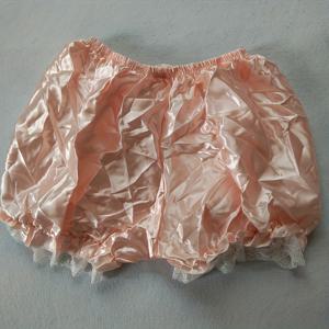 TEMU 여자/남자 선물 여성 여학생 새틴 레이스 팬티 란제리 러플 블루머 댄스 호박 팬츠 반바지 드로즈