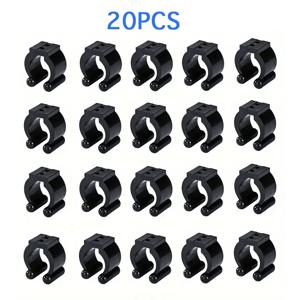 TEMU 낚싯대용 고경도 플라스틱 홀더 20개 세트 - 튼튼한 클램프형 당구 큐 랙, 낚시꾼을 위해 설계됨