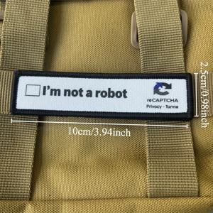 TEMU 유머러스한 전술 패치, 'I'M Not A Robot' 디자인, 의류, 백팩 및 스티커에 적합