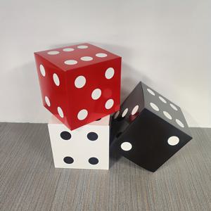 TEMU 3개 종이 주사위 보관 상자 세트, 11.81인치 파티 장식 큐브 상자, 주사위 패턴 사진 소품, 라스베가스 파티 장면 세팅용 대형 주사위 상자