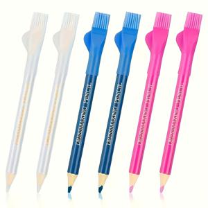 TEMU 6개입 수용성 재봉용 연필 - 수용성 잉크가 들어간 재단사용 연필, 손바느질용, DIY, 퀼팅, 의류 및 공예에 적합 - 수제 의류 수정 및 패브릭 마킹에 이상적