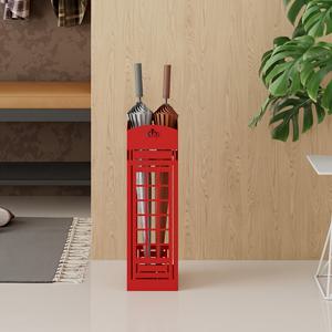 TEMU 전화 부스 우산 거치대 - 레트로 영국 디자인 우산 거치대, 현관, 로비, 사무실용 - 철제 우산 보관 장식