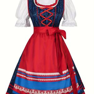 TEMU 할로윈 독일 맥주 스커트 맥주 코스프레 드레스 메이드 복 맥주 드레스