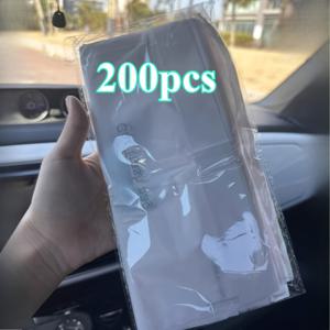 TEMU 200개입 일회용 차량 쓰레기 봉투 - 자가 고정 접착식 구토봉투, 간편 부착형 자동차 쓰레기백, 8.07 x 9.84인치 사이즈, 강화된 내구성 디자인, 차량·주방·침실·스터디룸·캠핑 등 다양한 장소에 적합