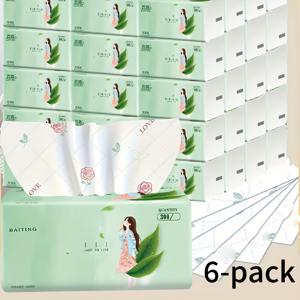 TEMU 1800매 대용량 4겹 두꺼운 엠보싱 냅킨 - 정교한 어린 소녀 패턴 포장 - 천연 원목 펄프, 높은 흡수성 & 가정, 여행, 사무실, 기숙사 필수품, 우아한 냅킨 디자인, 내구성 있는 종이 냅킨