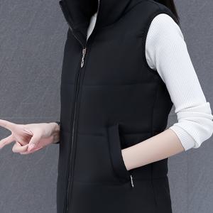 TEMU 여성용 민소매 패딩 조끼, 가을 겨울 , 편안하고 따뜻한 다용도 조끼