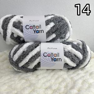 TEMU 초극세사 고양이 꼬리 아이슬란드 얀 20mm 수제 코바늘 뜨개질 모자, 스카프, 고양이 침대, 카펫, 소파 쿠션, 담요 등