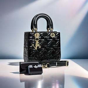 TEMU 2025년 신상 반짝이는 엠보싱 솔리드 컬러 스니커즈 핸드백, 캔디 컬러, 트렌디하고 활용도 높은 여성용 3종 세트, 휴대용 또는 숄더백으로 적합.