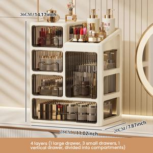 TEMU 서랍형 탁상용 정리함, 기숙사 문구류 수납함, 사무실 서류장, 화장대용 화장품 수납함