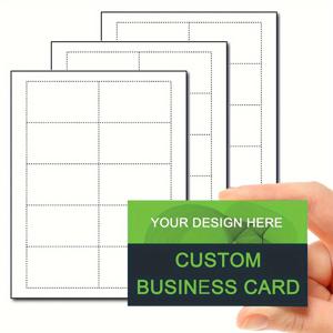 TEMU 인쇄 가능한 명함, 2인치 x 3.5인치 크기, 레이저 및 잉크젯 프린터 모두에 적합한 종이 재질, 양면 인쇄, 두꺼운 종이, 무광택 화이트 마감