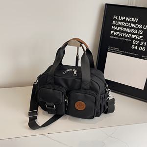 TEMU 패션 여성용 싱글 숄더 바디백, 멀티 포켓 대용량 핸드백, 지퍼 잠금, 조절 가능한 숄더 스트랩, 직장, 여행 및 일상 사용에 적합