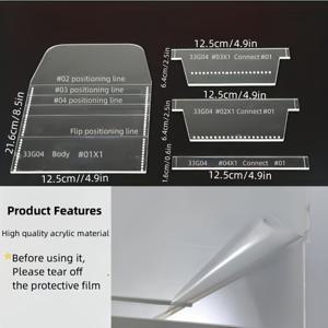 TEMU 4pcs 투명 아크릴 지갑 템플릿 세트, DIY 가죽 공예 카드 거치대 디자인 모드, 손수 지갑 만들기 용품 카드 포켓 동전 포켓, DIY 지갑 만들기