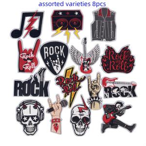 TEMU 8개 창의적인 암석 테마 세트, 지갑 제작 용품, 의류, 신발, 모자, 가방용 자수 패치, 다리미 또는 재봉, 장식 패브릭 패치, DIY 지갑 제작