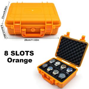 TEMU 1개 다기능 시계 보관 케이스 | 튼튼한 하드쉘 PP 플라스틱, 방수 및 방진, 4/8시계 수납 가능, 발렌타인데이, 아버지의 날, 크리스마스 선물로 적합