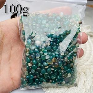 TEMU 천연 그린 오닉스 자갈 - 100g 팩, 수족관 및 정원 장식용, 홈 데코 자갈