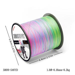 TEMU 4가닥 300m/500m 편조 PE 낚싯줄 스풀, 매끄럽고 유연함, 루어낚시, 플라이낚시, 바다낚시, 보트낚시용으로 설계됨, 낚시꾼들에게 사랑받는 고강도 낚싯줄