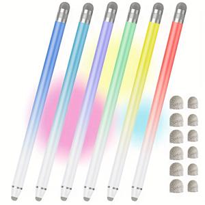 TEMU 터치스크린용 , 고정밀 및 민감도 더블 러버 팁, 아이패드/아이폰/ 태블릿 및 기타 정전식 터치스크린 호환 (다색)